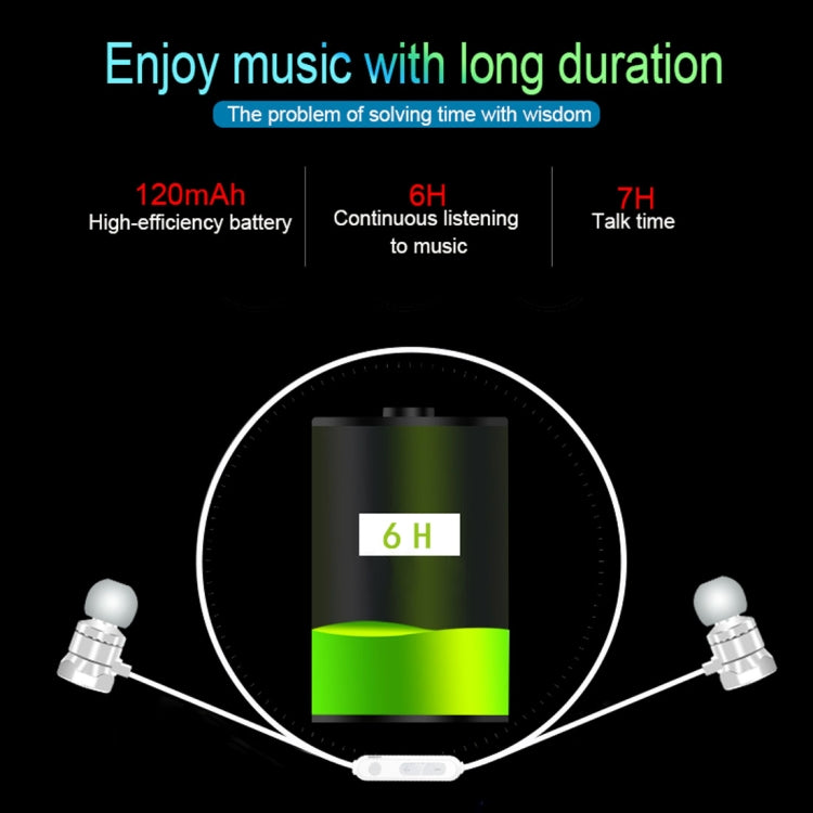 X3 Magnetic Absorption Sports Bluetooth 5.0 In-Ear Headset with HD Mic, Support Hands-free Calls, Distance: 10m(Black) by bashfashion