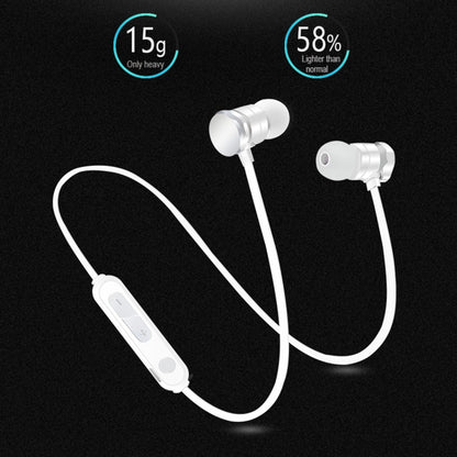 X3 Magnetic Absorption Sports Bluetooth 5.0 In-Ear Headset with HD Mic, Support Hands-free Calls, Distance: 10m(White) by bashfashion