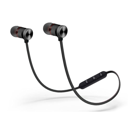 BTH-838 Stereo Sound Quality Magnetic Absorption V4.1 Bluetooth Sports Headset, Bluetooth Distance: 10m, For iPad, iPhone, Galaxy, Huawei, Xiaomi, LG, HTC and Other Smart Phones(Black)
