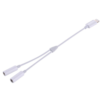 MH027 16cm 2 in 1 Dual 3.5mm Female to 8 Pin Male Audio Adapter by bashfashion