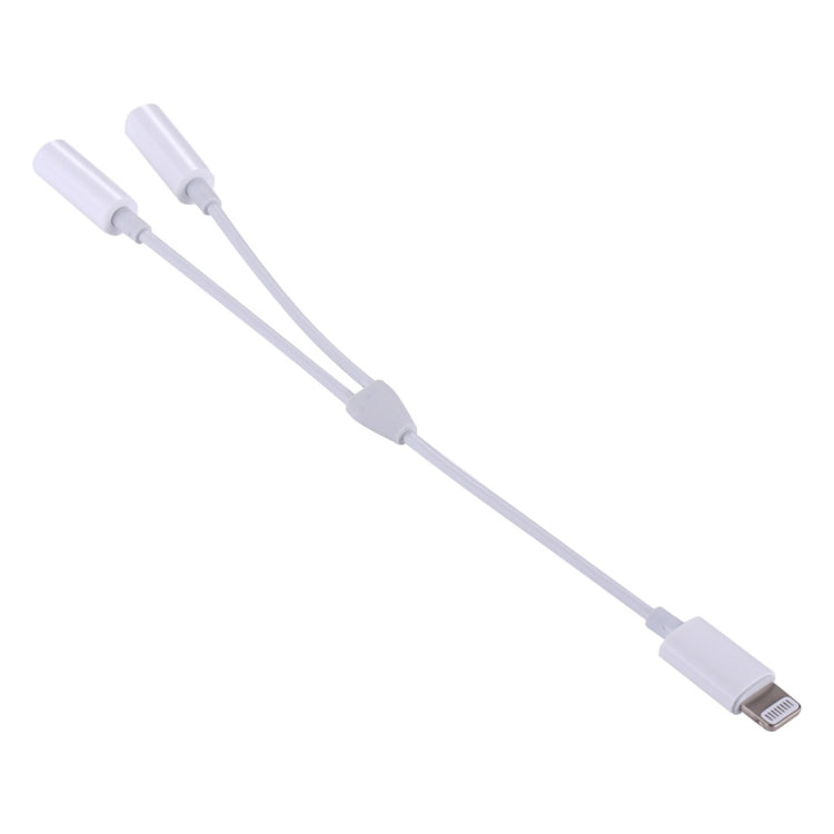 MH027 16cm 2 in 1 Dual 3.5mm Female to 8 Pin Male Audio Adapter by bashfashion