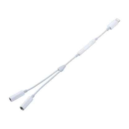 MH026 8 Pin Male to Dual 3.5mm Female Headphone Jack Wire Control Audio Adapter by bashfashion