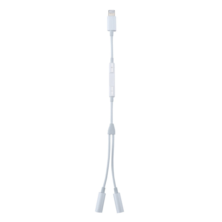 MH026 8 Pin Male to Dual 3.5mm Female Headphone Jack Wire Control Audio Adapter by bashfashion