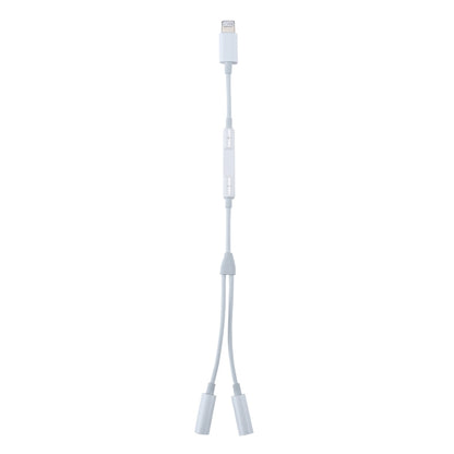 MH026 8 Pin Male to Dual 3.5mm Female Headphone Jack Wire Control Audio Adapter by bashfashion