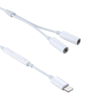 MH026 8 Pin Male to Dual 3.5mm Female Headphone Jack Wire Control Audio Adapter by bashfashion