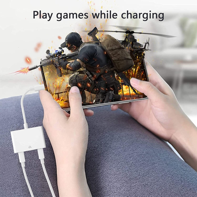 8 Pin Male to Dual 8 Pin Female & 3.5mm Female Audio Adapter by bashfashion