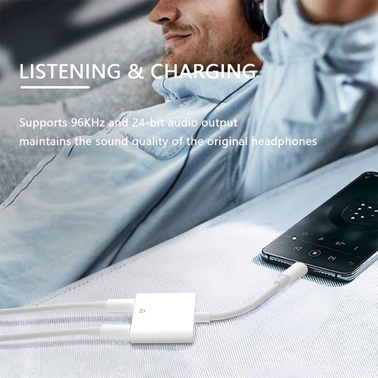 8 Pin Male to Dual 8 Pin Female & 3.5mm Female Audio Adapter by bashfashion