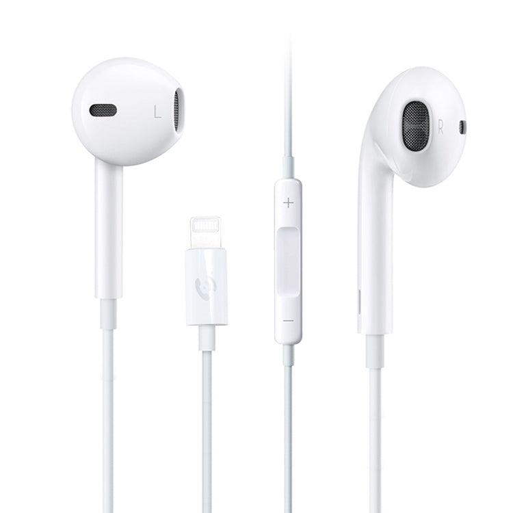 ML715 1.2m 8 Pin Port Wire Control Bluetooth Earphone, Support Music, Calls, Volume Control by bashfashion