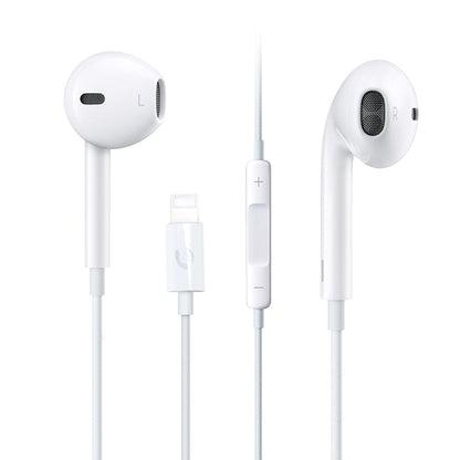 ML715 1.2m 8 Pin Port Wire Control Bluetooth Earphone, Support Music, Calls, Volume Control by bashfashion