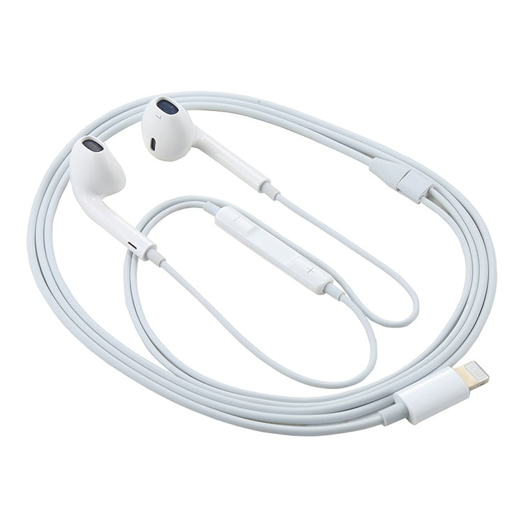 ML715 1.2m 8 Pin Port Wire Control Bluetooth Earphone, Support Music, Calls, Volume Control by bashfashion