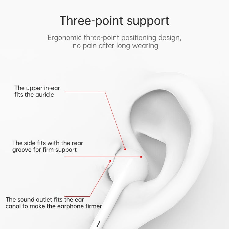 ML715 1.2m 8 Pin Port Wire Control Bluetooth Earphone, Support Music, Calls, Volume Control by bashfashion