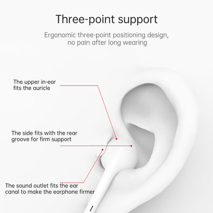 ML715 1.2m 8 Pin Port Wire Control Bluetooth Earphone, Support Music, Calls, Volume Control by bashfashion