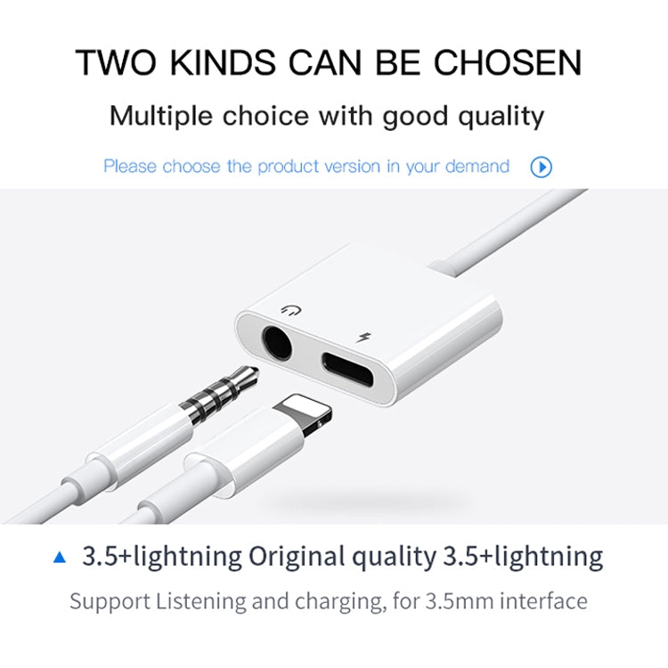 JOYROOM S-Y104 Ben Series Apple 3.5+Lightning Adapter, Length: 1.2m(White) by JOYROOM