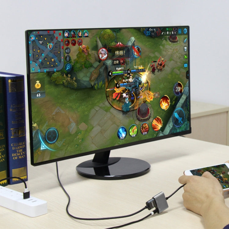 7565S 8 Pin to HDMI HDTV Projector Video Adapter Cable for iPad(Grey) by Onten