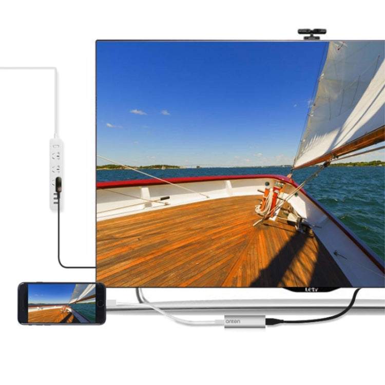 Onten 9167 USB Female to HDMI 1080P / VGA HD Converter for iPhone / Android by Onten