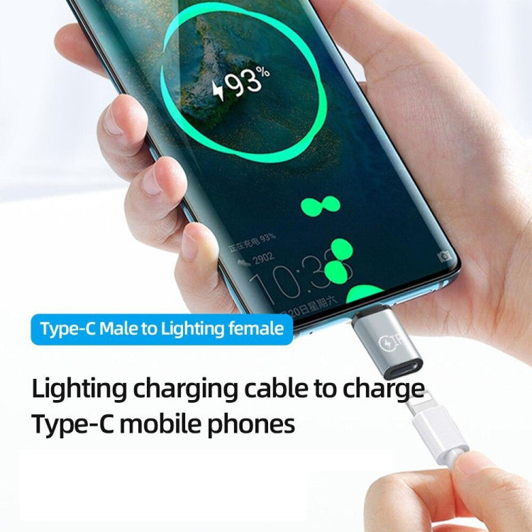 USB-C / Type-C Male to 8 Pin Female Charging Adapter, Support Data Transmission by bashfashion