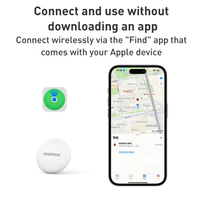 MOMAX PINTAG BR5 Wireless Positioning Anti-lost Device(White) by MOMAX