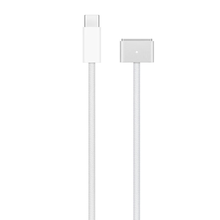 USB-C / Type-C to Magsafe 3 Braided Fast Charging Data Cable, Length: 2m (White) by bashfashion