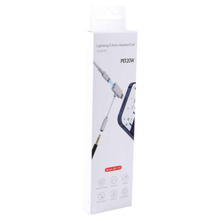 JBC-191 PD20W 8 Pin to 8 Pin+3.5mm Earphone Interface Adapter, Support Charging / Calling by bashfashion