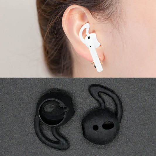 2pcs Wireless Bluetooth Earphone Silicone Ear Caps Earpads for Apple AirPods(Black) by bashfashion