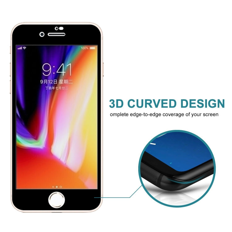 0.26mm 9H 3D Highly Transparent Privacy Anti-glare Tempered Glass Film for iPhone 8 & 7 (Black) by bashfashion