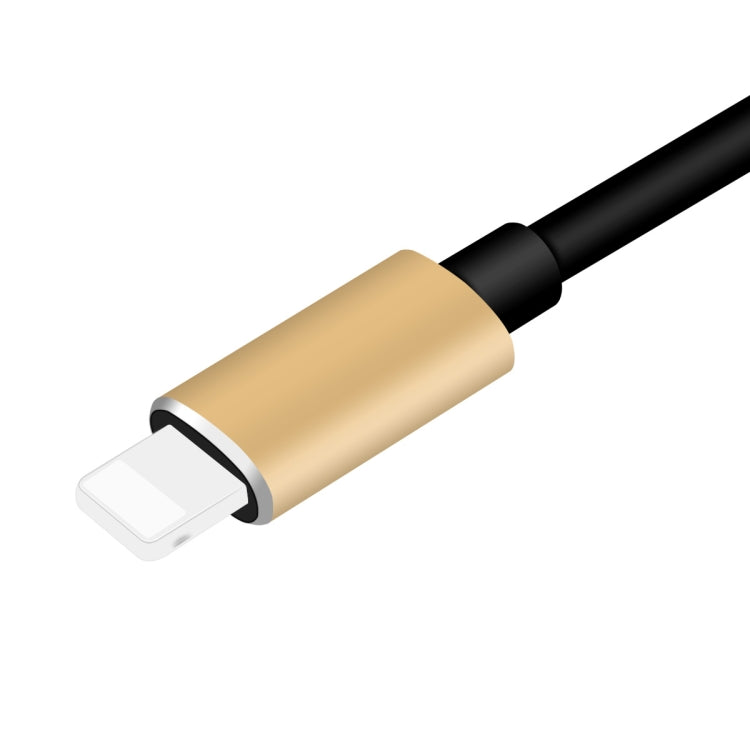 ENKAY Hat-prince HC-15 8 Pin + 3.5mm Jack to 8 Pin Charge Audio Adapter Cable, Support up to iOS 15.0(Gold) by ENKAY