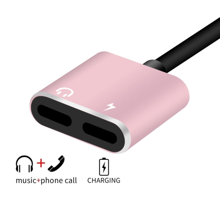 ENKAY Hat-prince HC-15 8 Pin + 3.5mm Jack to 8 Pin Charge Audio Adapter Cable, Support up to iOS 15.0(Rose Gold) by ENKAY