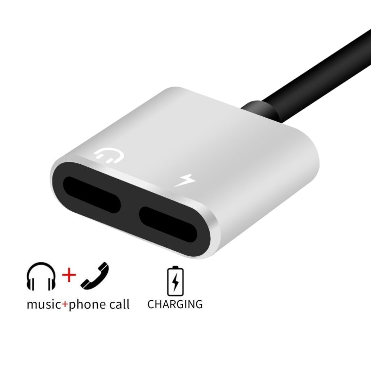 ENKAY Hat-prince HC-15 8 Pin + 3.5mm Jack to 8 Pin Charge Audio Adapter Cable, Support up to iOS 15.0(Silver) by ENKAY