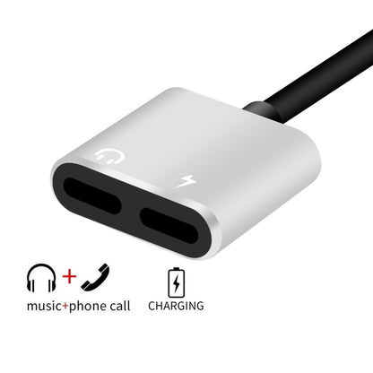 ENKAY Hat-prince HC-15 8 Pin + 3.5mm Jack to 8 Pin Charge Audio Adapter Cable, Support up to iOS 15.0(Silver) by ENKAY