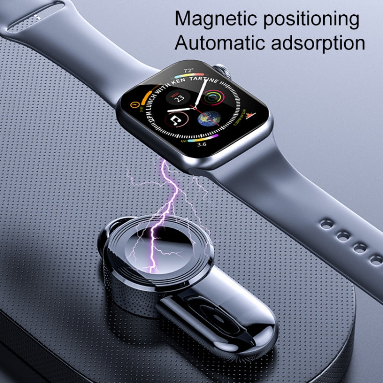 K02 Universal Portable Magnetic Wireless Charger for Apple Watch Series 6 / 5 / SE / 4 / 3 / 2 / 1(Black) by bashfashion