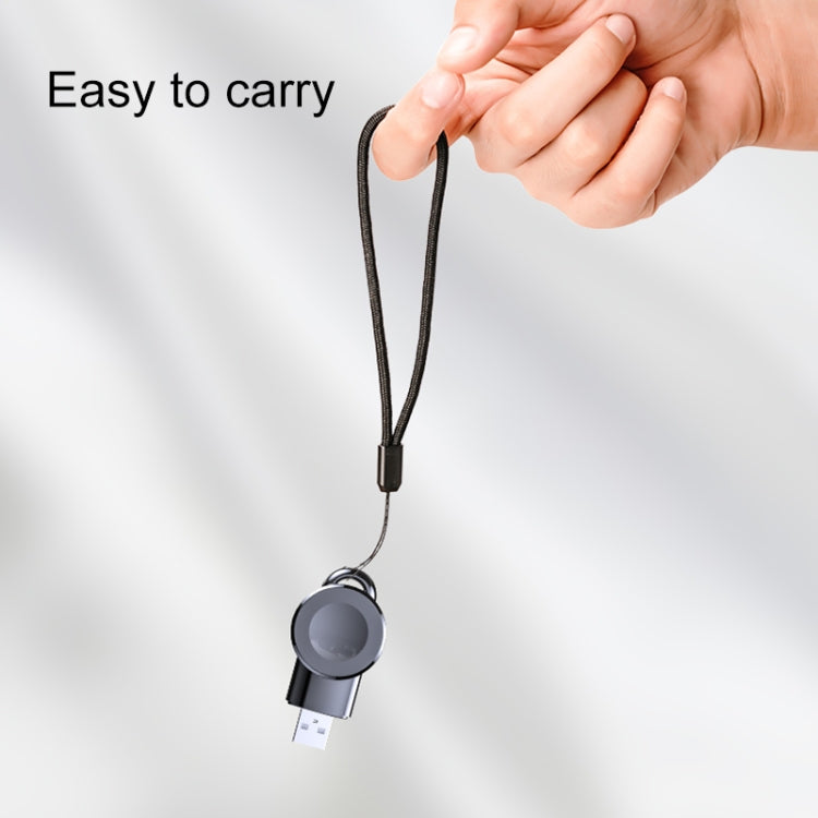 K02 Universal Portable Magnetic Wireless Charger for Apple Watch Series 6 / 5 / SE / 4 / 3 / 2 / 1(Black) by bashfashion