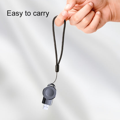 K02 Universal Portable Magnetic Wireless Charger for Apple Watch Series 6 / 5 / SE / 4 / 3 / 2 / 1(Black) by bashfashion