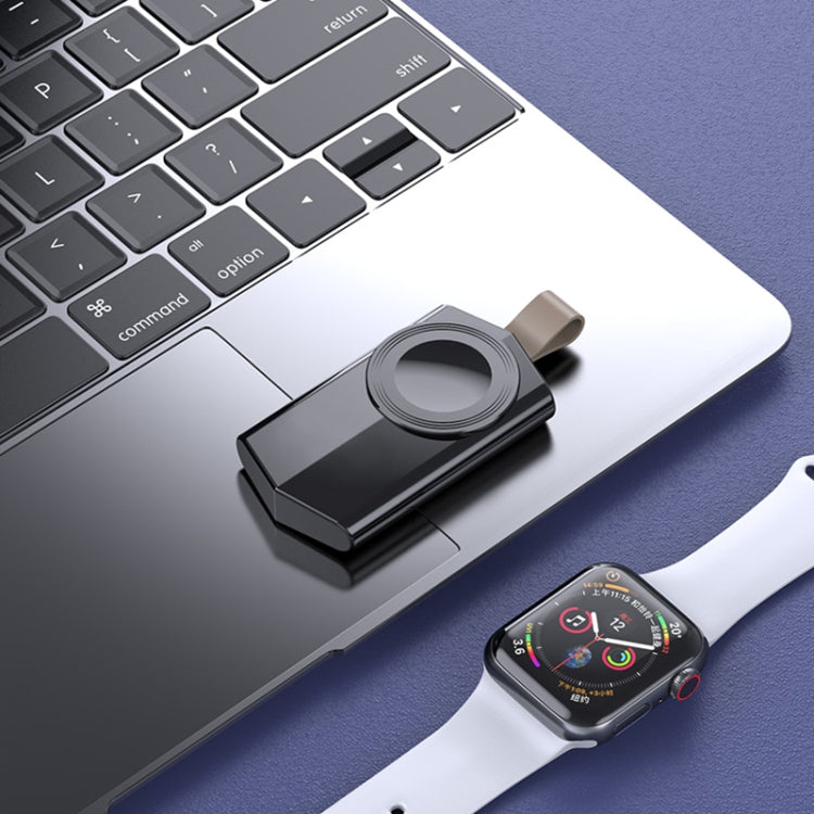 K03 Universal Portable Magnetic Wireless Charger for Apple Watch Series 6 / 5 / SE / 4 / 3 / 2 / 1 (Black) by bashfashion