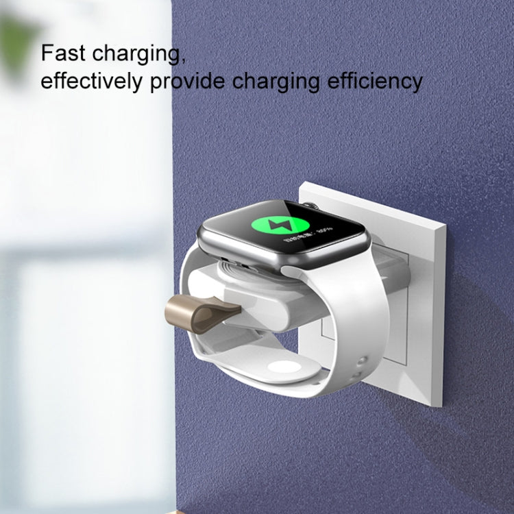 K03 Universal Portable Magnetic Wireless Charger for Apple Watch Series 6 / 5 / SE / 4 / 3 / 2 / 1 (Black) by bashfashion