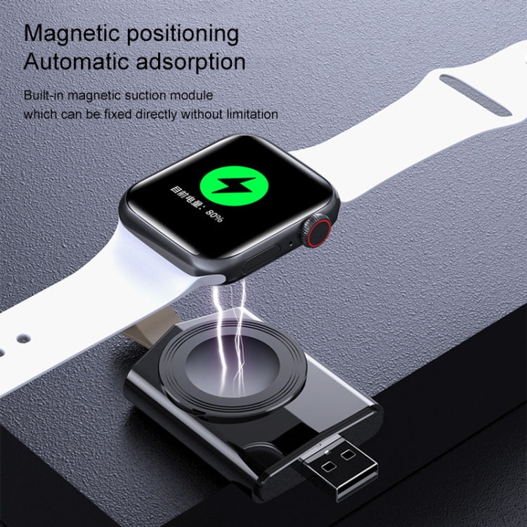K03 Universal Portable Magnetic Wireless Charger for Apple Watch Series 6 / 5 / SE / 4 / 3 / 2 / 1 (Black) by bashfashion