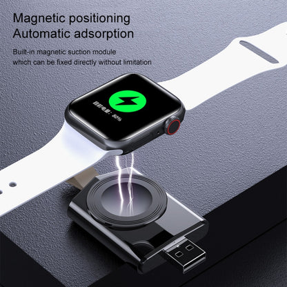 K03 Universal Portable Magnetic Wireless Charger for Apple Watch Series 6 / 5 / SE / 4 / 3 / 2 / 1 (Black) by bashfashion