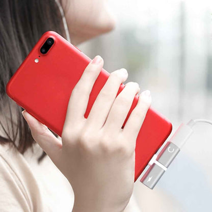 2 in 1 8 Pin 5V 1A Listen Call Audio Converter Earphone Adapter(Black) by bashfashion