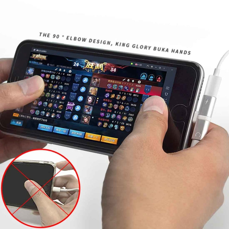 2 in 1 8 Pin 5V 1A Listen Call Audio Converter Earphone Adapter(Silver) by bashfashion