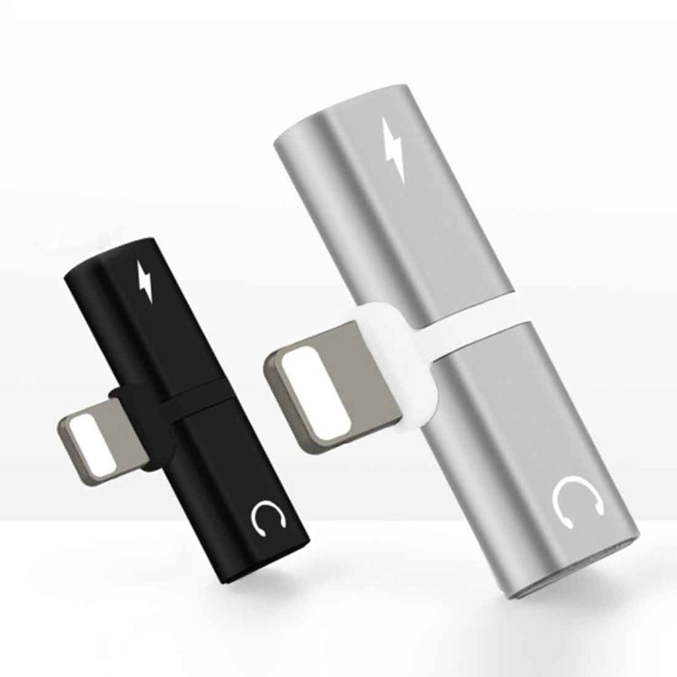 2 in 1 8 Pin 5V 1A Listen Call Audio Converter Earphone Adapter(Black) by bashfashion