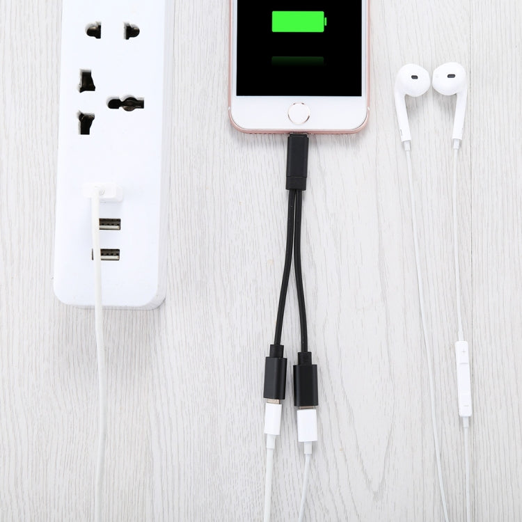 12cm 8 Pin Male to Dual 8 Pin Female Adapter Cable, For iPhone XR / iPhone XS MAX / iPhone X & XS / iPhone 8 & 8 Plus / iPhone 7 & 7 Plus / iPhone 6 & 6s & 6 Plus & 6s Plus / iPad, Support IOS 11.2(Black) by bashfashion