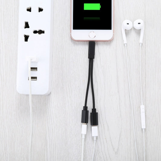 12cm 8 Pin Male to Dual 8 Pin Female Adapter Cable, For iPhone XR / iPhone XS MAX / iPhone X & XS / iPhone 8 & 8 Plus / iPhone 7 & 7 Plus / iPhone 6 & 6s & 6 Plus & 6s Plus / iPad, Support IOS 11.2(Black) by bashfashion