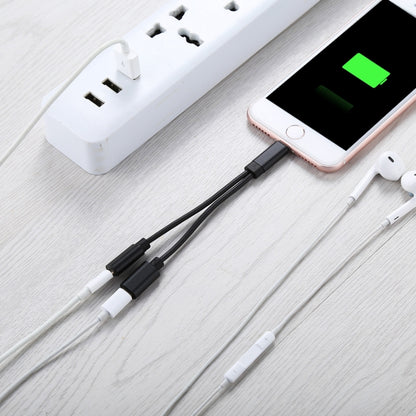 12cm 8 Pin Male to Dual 8 Pin Female Adapter Cable, For iPhone XR / iPhone XS MAX / iPhone X & XS / iPhone 8 & 8 Plus / iPhone 7 & 7 Plus / iPhone 6 & 6s & 6 Plus & 6s Plus / iPad, Support IOS 11.2(Black) by bashfashion