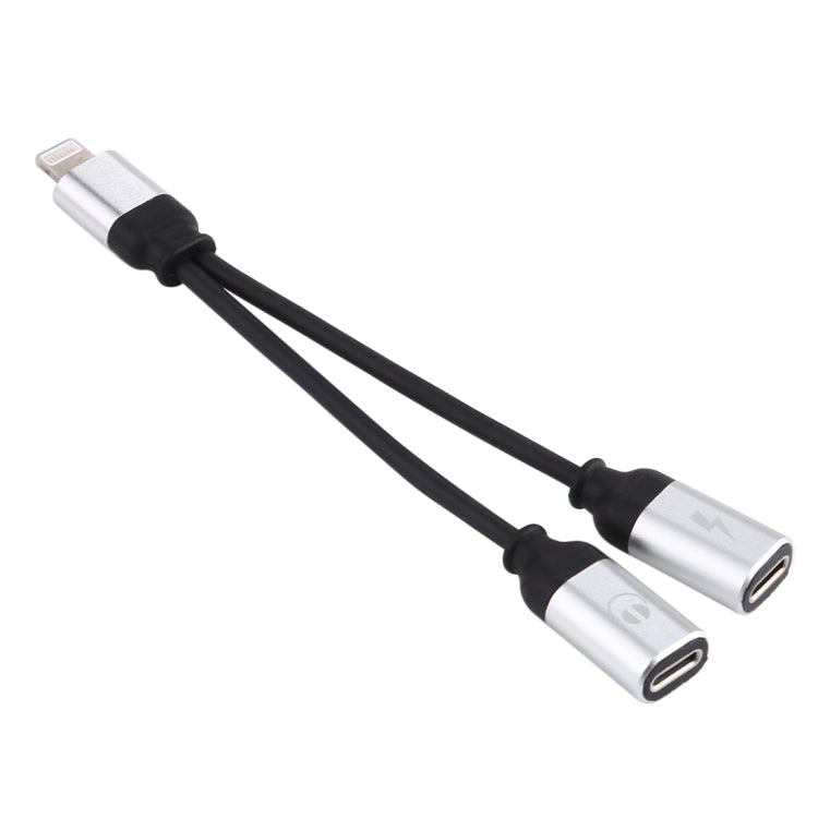12cm 8 Pin Male to Dual 8 Pin Female Adapter Cable, For iPhone XR / iPhone XS MAX / iPhone X & XS / iPhone 8 & 8 Plus / iPhone 7 & 7 Plus / iPhone 6 & 6s & 6 Plus & 6s Plus / iPad, Support IOS 11.2(Silver) by bashfashion
