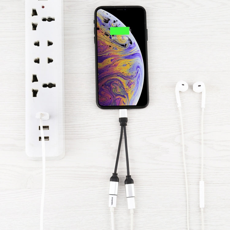 12cm 8 Pin Male to Dual 8 Pin Female Adapter Cable, For iPhone XR / iPhone XS MAX / iPhone X & XS / iPhone 8 & 8 Plus / iPhone 7 & 7 Plus / iPhone 6 & 6s & 6 Plus & 6s Plus / iPad, Support IOS 11.2(Silver) by bashfashion