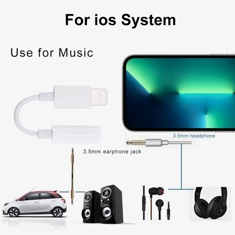 8 Pin Male to 3.5mm Female Audio Adapter Cable, Need to Connect Bluetooth, Length: about 7.5cm by bashfashion