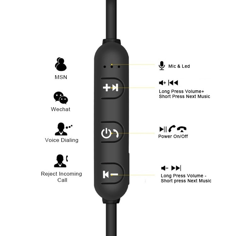 XT11 Magnetic In-Ear Wireless Bluetooth V4.2 Earphones(Gold) by bashfashion