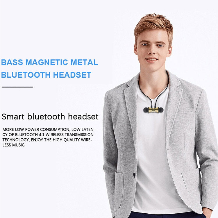 XT11 Magnetic In-Ear Wireless Bluetooth V4.2 Earphones(Gold) by bashfashion