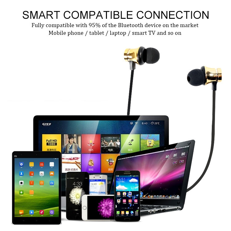 XT11 Magnetic In-Ear Wireless Bluetooth V4.2 Earphones(Blue) by bashfashion