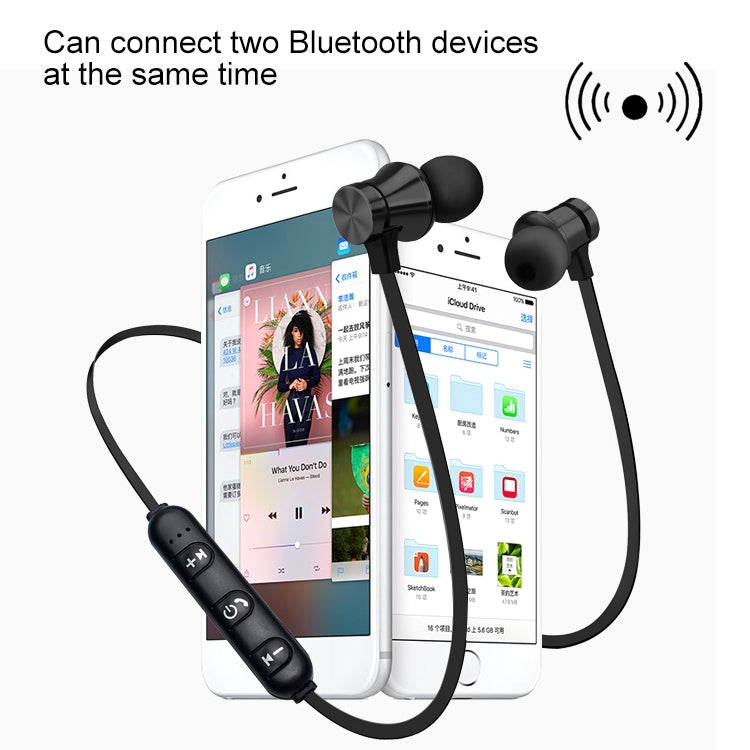 XT11 Magnetic In-Ear Wireless Bluetooth V4.2 Earphones(Blue) by bashfashion