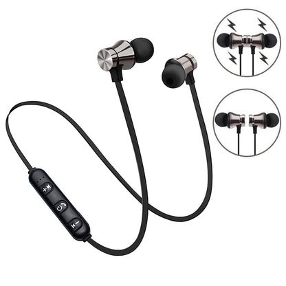 XT11 Magnetic In-Ear Wireless Bluetooth V4.2 Earphones(Tarnish) by bashfashion